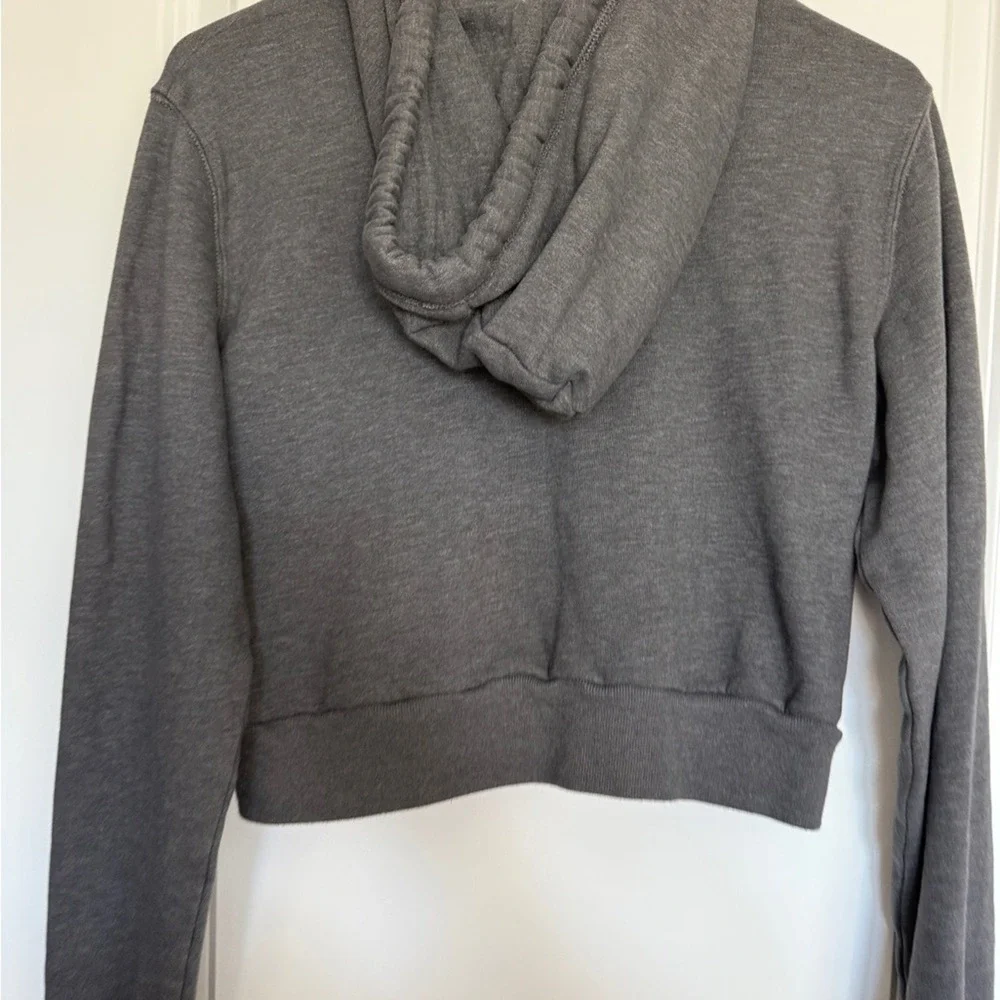Hollister Cropped Hoodie Womens‎ Small Heather Gray
